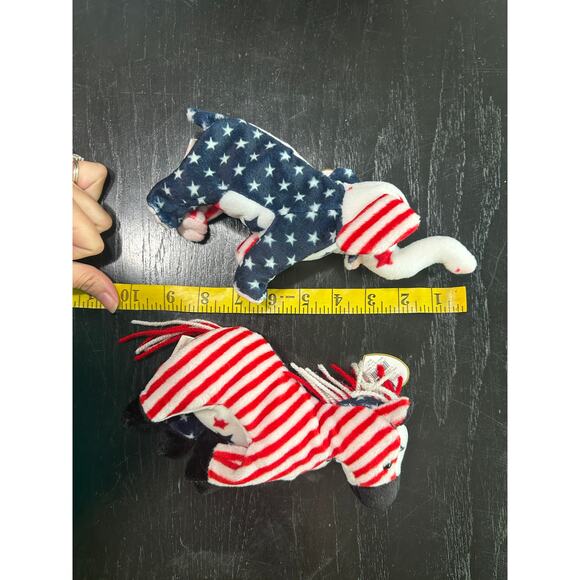 Ty Beanie Babies Pair- Political Party Lefty Righty- with tags- good condition - Picture 2 of 6